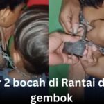 Leher 2 bocah di Rantai dan Di gembok