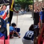 Suporter Jepang Dari Anak Anak Hingga Dewasa Menggumpulkan Sampah Di Stadion GBK